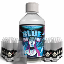 Load image into Gallery viewer, The Brews Bros Blue Moon 250ml Short Fill E Liquid Blue Raspberry Lemonade Flavour with Sixteen 10ml Nicotine Shots