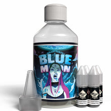 Load image into Gallery viewer, The Brews Bros Blue Moon 250ml Short Fill E Liquid Blue Raspberry Lemonade Flavour with Four 10ml Nicotine Shots