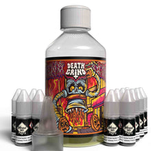 Load image into Gallery viewer, The Brews Bros Death Grind 250ml Short Fill E Liquid Caramel Latte Flavour with Twelve 10ml Nicotine Shots