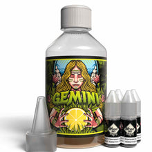 Load image into Gallery viewer, The Brews Bros Gemini 250ml Short Fill E Liquid Lemon Tart Pastry Flavour with Four 10ml Nicotine Shots