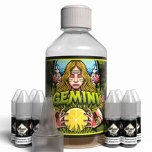 Load image into Gallery viewer, The Brews Bros Gemini 250ml Short Fill E Liquid Lemon Tart Pastry Flavour with Eight 10ml Nicotine Shots