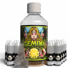 Load image into Gallery viewer, The Brews Bros Gemini 250ml Short Fill E Liquid Lemon Tart Pastry Flavour with Twelve 10ml Nicotine Shots