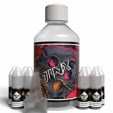 Load image into Gallery viewer, The Brews Bros Jinx 250ml Short Fill E Liquid Passionfruit Nectarine Slush Flavour with Eight 10ml Nicotine Shots