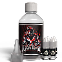 Load image into Gallery viewer, The Brews Bros Kratos 250ml Short Fill E Liquid Citrus Menthol Aniseed Flavour with Four 10ml Nicotine Shots