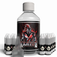 Load image into Gallery viewer, The Brews Bros Kratos 250ml Short Fill E Liquid Citrus Menthol Aniseed Flavour with Twelve 10ml Nicotine Shots