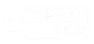 The Brews Bros white logo with transparent background