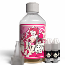 Load image into Gallery viewer, The Brews Bros Miss Cherry 250ml Short Fill E Liquid Cherry Menthol Flavour with Four 10ml Nicotine Shots