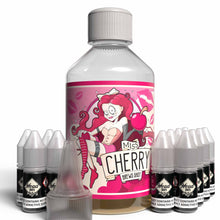 Load image into Gallery viewer, The Brews Bros Miss Cherry 250ml Short Fill E Liquid Cherry Menthol Flavour with Twelve 10ml Nicotine Shots