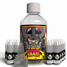 Load image into Gallery viewer, The Brews Bros Odin 250ml Short Fill E Liquid Rhubarb and Custard Flavour with Twelve 10ml Nicotine Shots