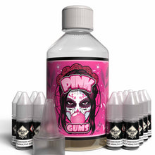 Load image into Gallery viewer, The Brews Bros Pink Gums 250ml Short Fill E Liquid Raspberry Bubblegum Flavour with Twelve 10ml Nicotine Shots
