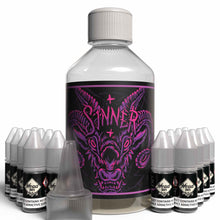 Load image into Gallery viewer, The Brews Bros Sinner 250ml Short Fill E Liquid Blackcurrant Menthol Aniseed Flavour with Sixteen 10ml Nicotine Shots