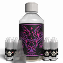 Load image into Gallery viewer, The Brews Bros Sinner 250ml Short Fill E Liquid Blackcurrant Menthol Aniseed Flavour with Eight 10ml Nicotine Shots