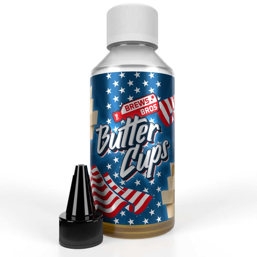 The Brews Bros Butter Cups 250ml Short Fill e liquid with nozzle