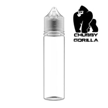 Load image into Gallery viewer, one single clear chubby gorilla 60ml e liquid bottle