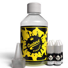 Load image into Gallery viewer, The Brews Bros Custard Dynasty 250ml Short Fill E Liquid Caramel Custard Shortbread Flavour with Four 10ml Nicotine Shots
