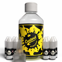 Load image into Gallery viewer, The Brews Bros Custard Dynasty 250ml Short Fill E Liquid Caramel Custard Shortbread Flavour with Eight 10ml Nicotine Shots
