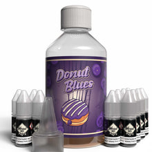 Load image into Gallery viewer, The Brews Bros Donut Blues 250ml Short Fill E Liquid Blueberry Doughnut Flavour with Twelve 10ml Nicotine Shots
