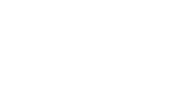 The Brews Bros white logo with transparent background