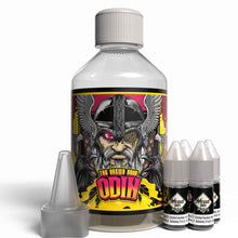 Load image into Gallery viewer, The Brews Bros Odin 250ml Short Fill E Liquid Rhubarb and Custard Flavour with Four 10ml Nicotine Shots
