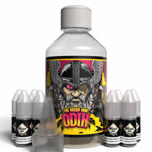 Load image into Gallery viewer, The Brews Bros Odin 250ml Short Fill E Liquid Rhubarb and Custard Flavour with Eight 10ml Nicotine Shots

