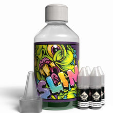 Load image into Gallery viewer, The Brews Bros Slime 250ml Short Fill E Liquid Mixed Fruit and Melon Sweets Flavour with Four 10ml Nicotine Shots
