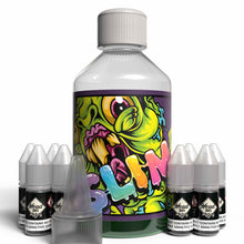 Load image into Gallery viewer, The Brews Bros Slime 250ml Short Fill E Liquid Mixed Fruit and Melon Sweets Flavour with Eight 10ml Nicotine Shots
