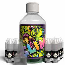 Load image into Gallery viewer, The Brews Bros Slime 250ml Short Fill E Liquid Mixed Fruit and Melon Sweets Flavour with Twelve 10ml Nicotine Shots
