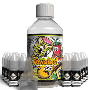 The Brews Bros Twisted 250ml Short Fill E Liquid Twister Ice Cream Flavour with Sixteen 10ml Nicotine Shots