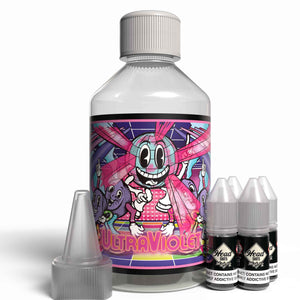 The Brews Bros Ultraviolet 250ml Short Fill E Liquid Parma Violets Flavour with Four 10ml Nicotine Shots