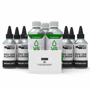 The Brews Bros 1500ml E Liquid Starter Kit with nicotine shots